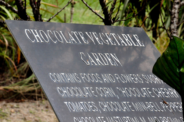 Chocolate Vegetable Garden sign